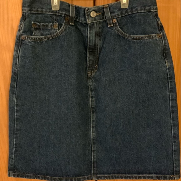 Levi's Dresses & Skirts - EUC Vintage Levi A-skirt blue Jean skirt size 6